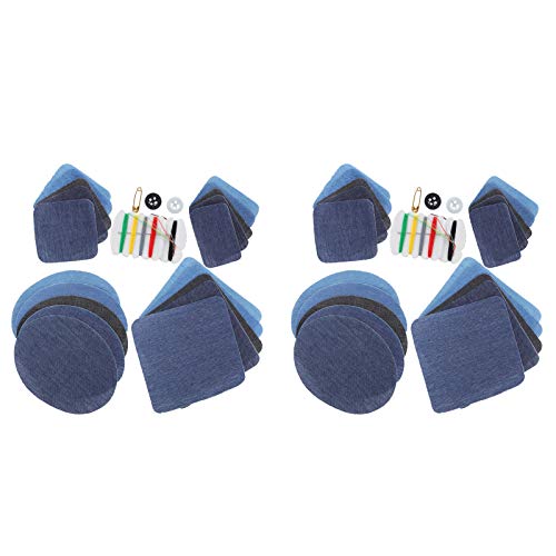 50 Stück Denim Jean Patches zum Aufbügeln innen und außen, zum Aufbügeln, Jean Repair Patches Dekorationsset 50 Stück Denim Jean Patches zum Aufbügeln innen und außen, zum Aufbügeln, Jean Repair Patches Dekorationsset von Garosa