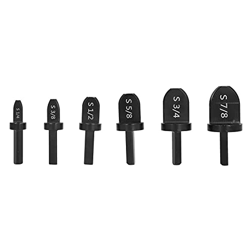 6Pcs Stauchwerkzeug Bohrer Stahl 7/8'' 3/4'' 5/8'' 1/2'' 3/8'' 1/4''-Bits Klimaanlage Rohr Bördelrohr Expander Set Kit Manuelles Kupferrohr Stauchset Tragbares Lager Stahl Reparatur Dreieckiger Griff von Garosa