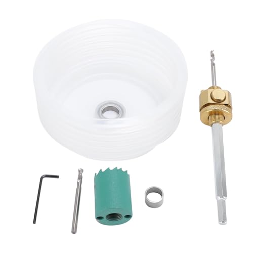 7,5 Mm Sechskant Shank Schnellfreisetzungslochöffner Bohrer mit Staubabdeckung, Geeignet für Massives Holz, Gipskarton, MDF, Leichtmetallstahlmaterial (80 mm) von Garosa