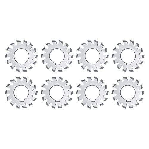 8 Stücke 1-8 Involute Zahnradfräser für Fräsmaschine Schnellarbeitsstahl Scheibenförmige 20 ° Druckwinkel M1 von Garosa