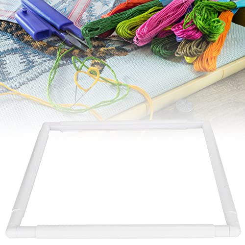 Cross Stitch Frames, Stickrahmen Quadratisches Rechteck Kunststoffcliprahmen zum Sticken Kreuzstich Quilten(43.1 x 43.1cm) von Garosa