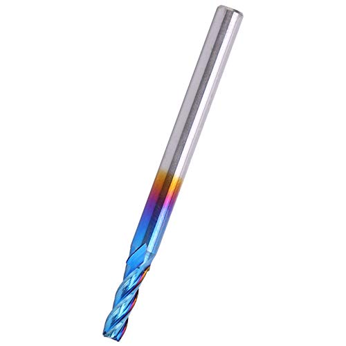 Garosa 4flute End Mill Tungstenstahl Nanoblau -Beschichtung CNC Gerade Grifffräsenschneider für Verarbeitungsflugzeuge, Schritte, Rillen auf Fräsmaschinen (3.175 * 2.5 * 6) von Garosa