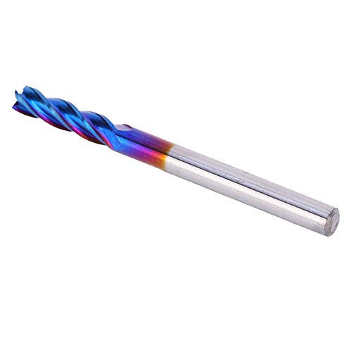Garosa 4flute End Mill Tungstenstahl Nanoblau -Beschichtung CNC Gerade Grifffräsenschneider für Verarbeitungsflugzeuge, Schritte, Rillen auf Fräsmaschinen (3.175 * 3.175 * 12) von Garosa