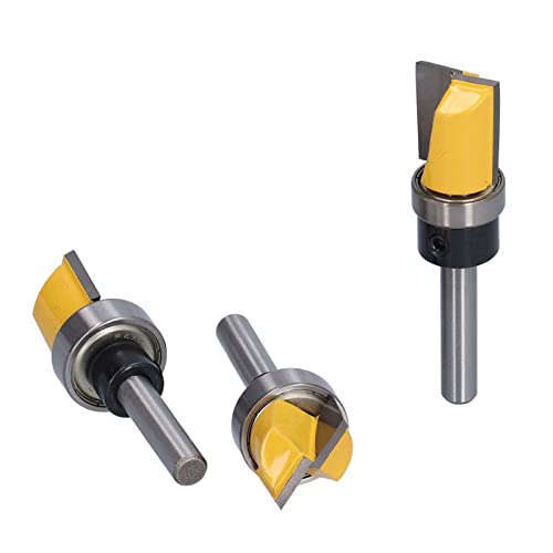 Garosa 4pcs 1/4in Schaftlager Legierung Vane/Flügelscharnier -Mortising Flush Trimm -Bits für Holzarbeiter, Vorlage Router Bit Set für Türscharnierkabel Garosa 4pcs 1/4in Schaftlager Legierung Vane/Flügelscharnier -Mortising Flush Trimm -Bits für Holzarbeiter, Vorlage Router Bit Set für Türscharnierkabel von Garosa