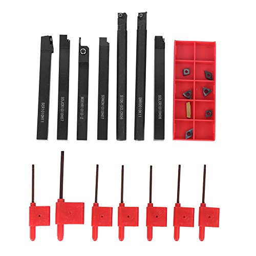 Garosa 7PCS VP15TF SET CNC Arbor Tool Stange Wrench Purple Black Layer Inserts Blade Drehwerkzeug Hardwarezubehör 42CR für Rostfreie Stahl -Semi -Finishing -Verarbeitung Garosa 7PCS VP15TF SET CNC Arbor Tool Stange Wrench Purple Black Layer Inserts Blade Drehwerkzeug Hardwarezubehör 42CR für Rostfreie Stahl -Semi -Finishing -Verarbeitung von Garosa
