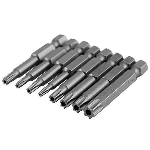 Garosa 8 PCs Hex Shank Security Stern -Schraubendreher -Bits Set, Magnetkopf S2 Legierungstahl -Anti -Impact -Bits mit T8 Bis T40 -Größen für Elektrische Handschraubendreher Bohrer von Garosa