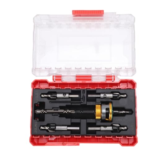 Garosa Countersink -Bohrer -Bit, 4 Ersatzbohrer mit Einstellbarer Tiefe, 1/4 Zoll Sechskant Shank für Holzbearbeitung, Plastik, Spanplatten und Sperrholz Garosa Countersink -Bohrer -Bit, 4 Ersatzbohrer mit Einstellbarer Tiefe, 1/4 Zoll Sechskant Shank für Holzbearbeitung, Plastik, Spanplatten und Sperrholz von Garosa