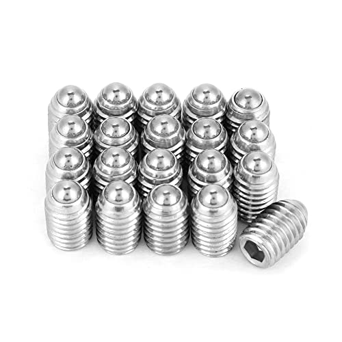 Garosa Edelstahl M8 Federkugelkolbenschraube für Geräte und Pneumatische Werkzeuge - Pack von 20 (M8*10 (20pcs)) von Garosa