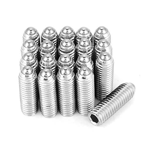 Garosa Edelstahl M8 Federkugelkolbenschraube für Geräte und Pneumatische Werkzeuge - Pack von 20 (M8*25 (20pcs)) von Garosa