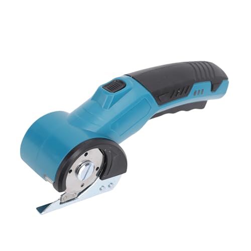Garosa Elektrischer Drahtloser Kartonschneider Niedriger Klang Drehschere für Staubleder mit Hellblau von Garosa