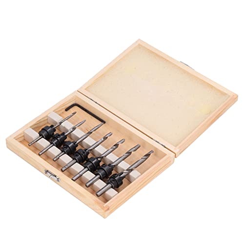 Garosa Hochgeschwindigkeitsstahl Verjüngter Countersink Bit Set - 8pcs Holz Countersink -Bohrbits für Spülenmontageschrauben Garosa Hochgeschwindigkeitsstahl Verjüngter Countersink Bit Set - 8pcs Holz Countersink -Bohrbits für Spülenmontageschrauben von Garosa