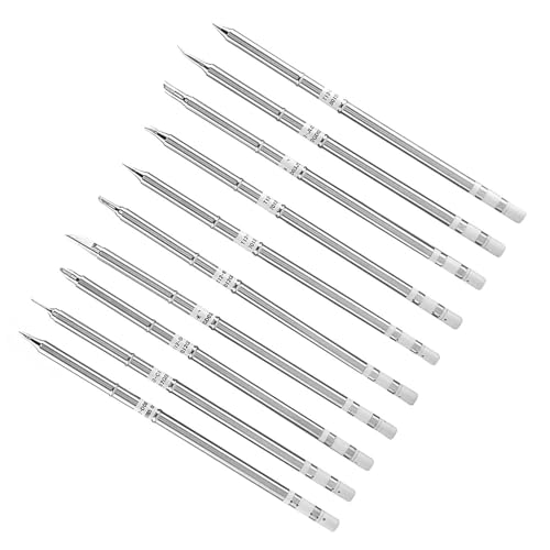 Garosa Lötstation Spitze, T12 Serie Lötkolbenspitzen Schweißwerkzeug Ersatz für FX 951 Nacharbeitsstation, Lötstation, Lötkolbenspitzen (10 Packungen) von Garosa