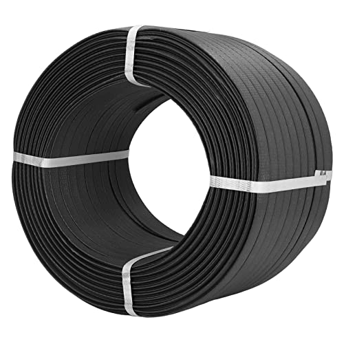 Garosa Manuelles Verpackungsgürtel Großer Ziehkraft Resistent für Vielseitiges Industriekabel -Krawatten -Werkzeug 10# 9 Kg PP Material (BLACK) von Garosa