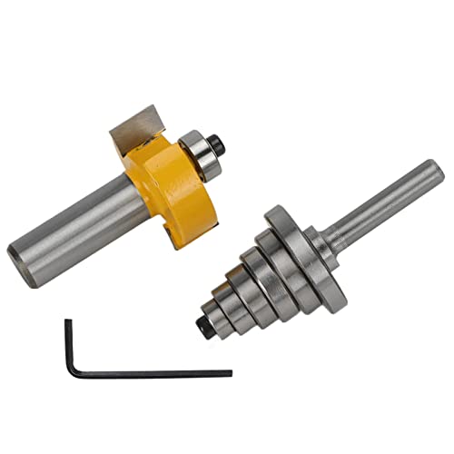 Garosa Rabbiner -Router -Bit Set Haltbarer Typ Fräser für Holzbearbeitung, Verstellbare Lager, 2 Aufbewahrungsboxen Geeignet für Schranktüren, Glastüren und Fensterschnitzen Garosa Rabbiner -Router -Bit Set Haltbarer Typ Fräser für Holzbearbeitung, Verstellbare Lager, 2 Aufbewahrungsboxen Geeignet für Schranktüren, Glastüren und Fensterschnitzen von Garosa