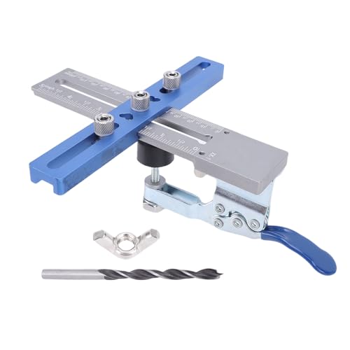 Garosa Schubladen Griff Punch Locator Schrank Griff Jig Template Werkzeug mit Zwei Maßstäben Metrisch und Imperial Schiebe-Design 6061 Aluminium Legierung 304 Edelstahl für Holz von Garosa