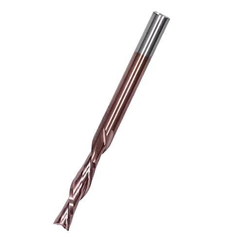 Garosa Wolframstahl CNC Router-Bits Doppelte Holzbearbeitungsschneider für Dreidimensionale Gravur und Oberflächenverarbeitung Verschiedener Materialien (3.175 * 3.175 * 12 * 40L) von Garosa