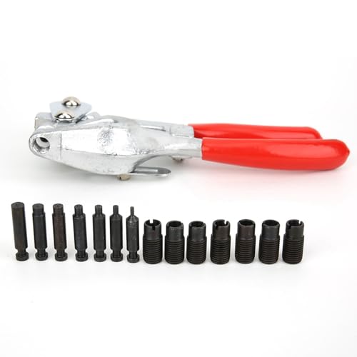 Handheld-Loch-Punch-Kit-Zellen-Kit, 16 Werkzeugsets Metallpunsch für Eisenplattenbohrungen, 2mm-7mm-Loch-Puncher mit Tiefeneinstellung, Breite Anwendung, Einfach zu Bedienen Handheld-Loch-Punch-Kit-Zellen-Kit, 16 Werkzeugsets Metallpunsch für Eisenplattenbohrungen, 2mm-7mm-Loch-Puncher mit Tiefeneinstellung, Breite Anwendung, Einfach zu Bedienen von Garosa