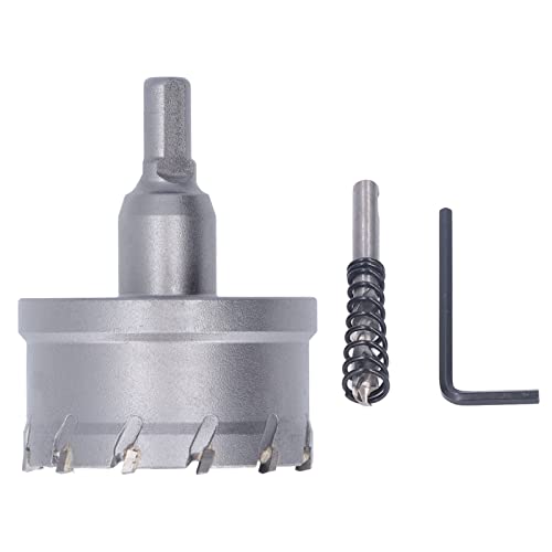 Hartmetall-Lochsäge C45 Stahl-Lochschneider-Kit mit Pilot-Bit TCT-dicke Metall-Bits für Stahl-Metall-Aluminium-Holz mit Sechskant-Schraubendreher-Aufbewahrungsbox(60MM) von Garosa