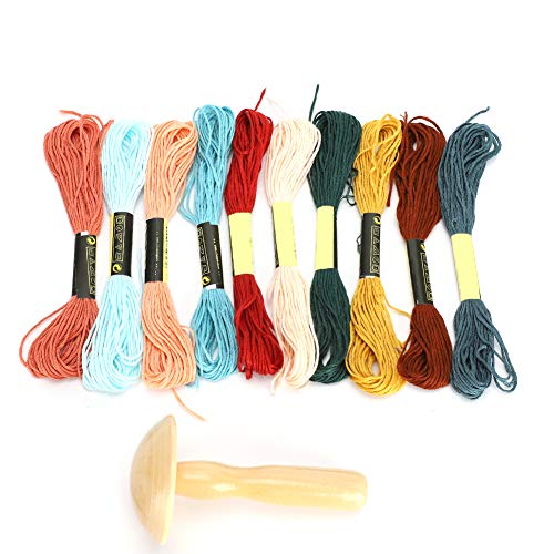 Holz Darning Supplies Kit Holz Pilz Stopfnadel Nähgarn Stopfset für DIY Handwerk Reise, Home Darne Socken von Garosa
