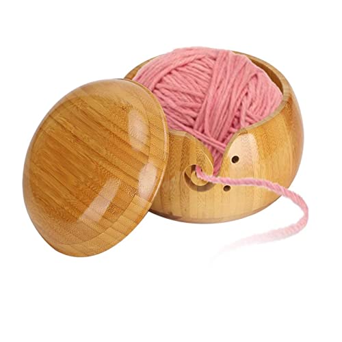 Holzgarnschale Garnaufbewahrungsschale mit abnehmbarem Deckel Home Handarbeit Garnhalter zum Stricken und Häkeln Zubehör Kit Holzgarnschale Garnaufbewahrungsschale mit abnehmbarem Deckel Home Handarbeit Garnhalter zum Stricken und Häkeln Zubehör Kit von Garosa