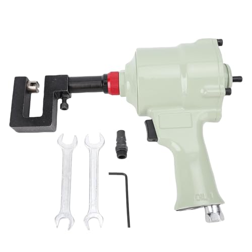 Industrieblech -Stanzpistole, Pneumatischer Loch -Puncher mit Abgas -Stille -Gerät, Einstellbarer Stanzrand für Präzisionsschweraufgaben, 90 Psi, 1600 Lbs, für Air Metal Meth von Garosa