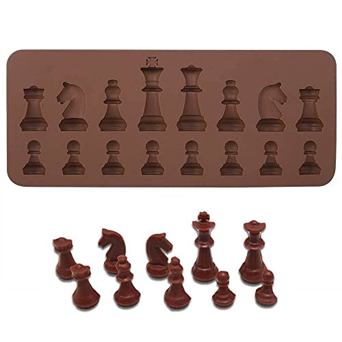 Internationale Schach Silikonform, Internationale Schach Silikonform Epoxidharz Casting Fondant DIY Candy Cake Topper Form von Garosa