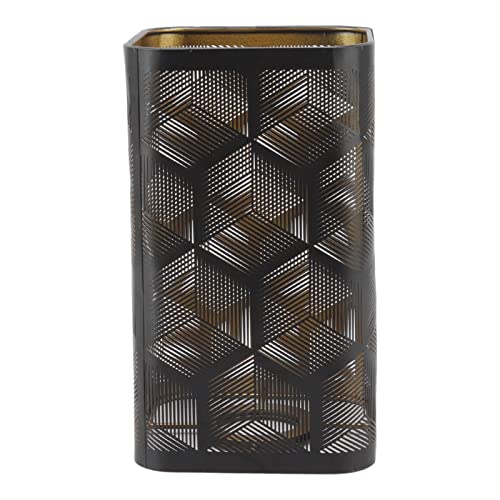 Lampenschirm aus Eisen, Hohl, Geschnitzt, Metall, Gerader Quadratischer Lampenschirm, Moderner Dekorativer Lampenschirm aus Hohlem Metall für E27, E26, Schlafzimmer, 11,5 X 11,5 X 20 cm Lampenschirm aus Eisen, Hohl, Geschnitzt, Metall, Gerader Quadratischer Lampenschirm, Moderner Dekorativer Lampenschirm aus Hohlem Metall für E27, E26, Schlafzimmer, 11,5 X 11,5 X 20 cm von Garosa