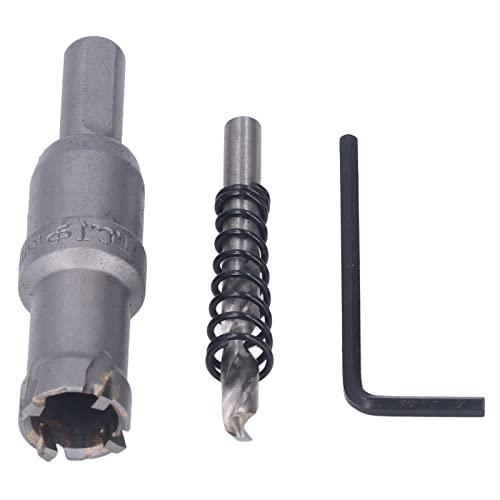 Lochöffner-Bohrer, 16-20 Mm Lochsäge Hartmetall-Lochsäge-Bit TCT-dicke Metallzähne Lochschneider-Kit mit Sechskantschlüssel Kernbohrer (16 Mm), Schneidefräser (18mm) von Garosa