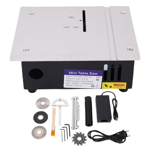 Multi -funktionale Tischsäge Tragbare 4 Klingen Pinselstaubrohr Multifunktionales Tischsäge Kit für Handwerksmodell Machen Holzbearbeitungsdekorationen mit 96 -W -Motor (#2) von Garosa