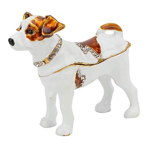 Schmuckschatulle Shiny Diamonds Dog Decoration Metall Handwerk Schmuckschatulle Gift Home Decoration Craft von Garosa
