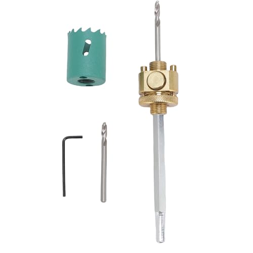 Schnellentfernungsloch Sägeeröffner, Arbor -Kit mit Universeller Hex Shank Legierungstahl Zum Bohren von Trockenbauholz Holzkunststoffe (Schnelle Abnahmestange+53 mm Öffner) von Garosa