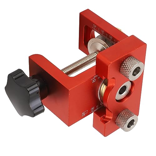 Taschenloch-Vorrichtungs-Set, 3-in-1 Holzbearbeitungs-Lochloch-Locator-Set, Runder Dübel, Taschenloch-Vorrichtung, Möbelplatten-Spleißwerkzeug, Aluminium, Vorrichtungszubehör Taschenloch-Vorrichtungs-Set, 3-in-1 Holzbearbeitungs-Lochloch-Locator-Set, Runder Dübel, Taschenloch-Vorrichtung, Möbelplatten-Spleißwerkzeug, Aluminium, Vorrichtungszubehör von Garosa