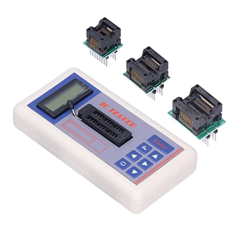 Garosa Schaltkreistester, TSH-06F Integrierter Schaltkreistester, IC-Transistormessgerät, mit 5 V 3,3 V AUTO-Modi, für Integrierte Kommunikationsschaltkreise (Mit Klemmen) von Garosa