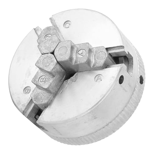 Z011 Micro Lathe Chuck Zinklegierung 3-Jaw Chuck Clamp Zubehör mit zwei Verriegelungsstangen für Mini Metal Lathe Industriewerkzeuge Außendurchmesser 12-65mm Innendurchmesser 1,8-56mm von Garosa