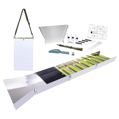 Zusammenklappbare, Leichte Schleusenbox für den Goldabbau, Tragbares, Kompaktes 50-Zoll-Set aus Aluminiumlegierung mit Wellen, Sehr Vielseitig für Flüsse, Bäche, Goldwaschen, Zusammenklappbare, Leichte Schleusenbox für den Goldabbau, Tragbares, Kompaktes 50-Zoll-Set aus Aluminiumlegierung mit Wellen, Sehr Vielseitig für Flüsse, Bäche, Goldwaschen, von Garosa