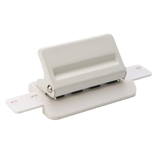 Garsent Hole Punch, Pilz 4 Löcher Puncher, Handheld DIY -Papierschneider mit Lineal, 3 Blätter Kapazität, Loser Blattpapier Puncher für Büro -Home -School -Schüler Vorräte (WHITE) von Garsent
