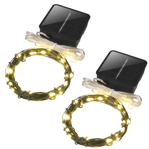 Gartenmama Mini Lichterkette Solar Kleine Solar Lichterkette Aussen mit Timer 5m 50 LED Warmweiss Grüner Kupferdraht Außen Kurz Wetterfest für Draußen Garten Deko Flaschen Glaskugel,2 Pack Gartenmama Mini Lichterkette Solar Kleine Solar Lichterkette Aussen mit Timer 5m 50 LED Warmweiss Grüner Kupferdraht Außen Kurz Wetterfest für Draußen Garten Deko Flaschen Glaskugel,2 Pack von Gartenmama