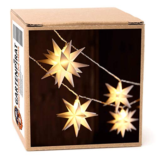 Gartenpirat LED Lichterkette 18 weiße Sterne 8,5 m Timer Weihnachten außen Gartenpirat LED Lichterkette 18 weiße Sterne 8,5 m Timer Weihnachten außen von Gartenpirat