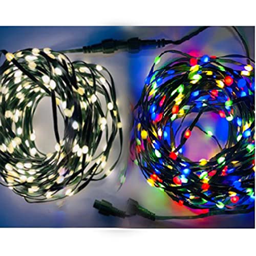 Gartenpirat Weihnachtsbaum Lichterkette warmweiß - LED-Lichterkette außen/innen - Mit Timer und energieeffizienter 100 LED - Lichterkette für die Wand, Garten oder Party – ca. 10 m von Gartenpirat