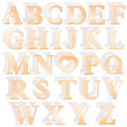 Gartful 26 Stück Harz-Buchstabenformen, Großbuchstaben von A bis Z, Epoxidharz-Form, dicke 3D-Silikon-Buchstabenformen für Buchstaben, Wortschilder, Kunst, Bastelarbeiten, Kerzen, Party Gartful 26 Stück Harz-Buchstabenformen, Großbuchstaben von A bis Z, Epoxidharz-Form, dicke 3D-Silikon-Buchstabenformen für Buchstaben, Wortschilder, Kunst, Bastelarbeiten, Kerzen, Party von Gartful