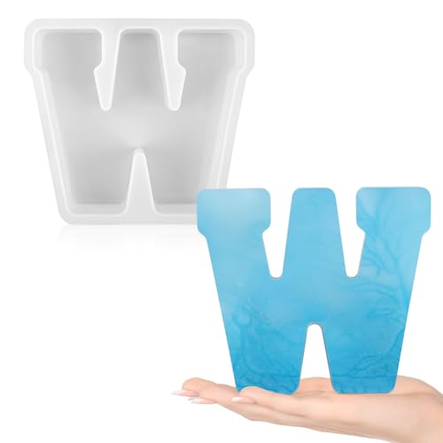 Gartful 11,9 cm große Buchstabenformen aus Kunstharz zum Gießen, Buchstabenformen aus Kunstharz, dicke 3D-Silikonformen für Buchstaben, Wortschilder, Kunst, Bastelarbeiten, Kerzen von Gartful