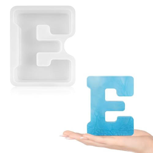 Gartful Harz-Buchstabenformen zum Gießen, E-Großbuchstaben-Alphabet, Harz-Silikonformen für Epoxidharz, dicke 3D-Silikon-Buchstabenformen für Buchstaben, Wortschilder, Kunst, Bastelarbeiten, Kerzen Gartful Harz-Buchstabenformen zum Gießen, E-Großbuchstaben-Alphabet, Harz-Silikonformen für Epoxidharz, dicke 3D-Silikon-Buchstabenformen für Buchstaben, Wortschilder, Kunst, Bastelarbeiten, Kerzen von Gartful