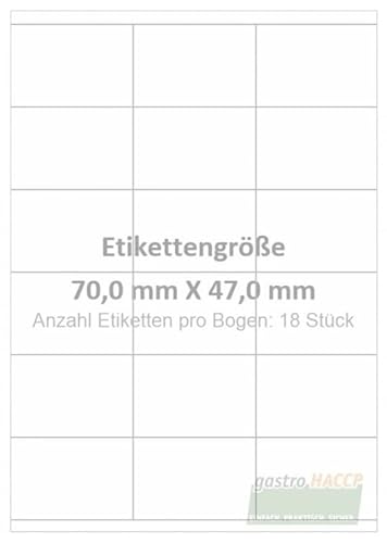 Wasserlösliche Etiketten 70,0 x 47,0 mm Verpackungseinheit 50 Wasserlösliche Etiketten 70,0 x 47,0 mm Verpackungseinheit 50 von Gastro-HACCP