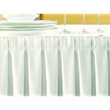 Gastro Uzal Skirting/Kellerfalte in weiß 410 x 73 cm Skirtings für Tische, Büffet Skirting Tablerock von Gastro Uzal