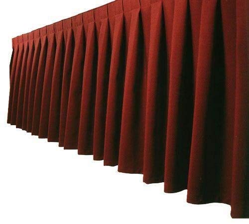 Gastro Uzal Skirting Bordeaux/Kellerfalte: 490 x 73 cm, Skirtings für Tische, Büffet Skirting Tablerock von Gastro Uzal