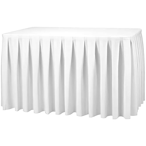 Gastro Uzal Skirting Kellerfalte für Gastronomie, Catering, Hochzeiten (Weiß, 410 x 73 cm) von Gastro Uzal