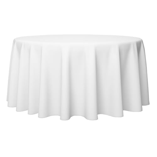 Gastro Uzal runde Tischdecke Damast Weiß für Gastronomie, Catering (280 cm) von Gastro Uzal