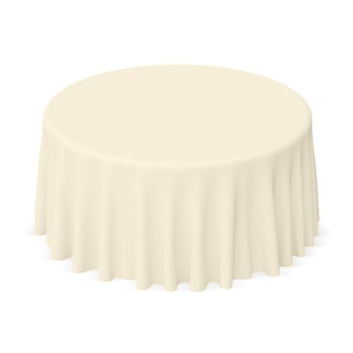 Runde Tischdecke 50% Polyester 50% Baumwolle (Creme, 180 cm) von Gastro Uzal