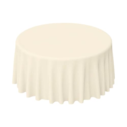 Runde Tischdecke 50% Polyester 50% Baumwolle (Creme, 210 cm) von Gastro Uzal