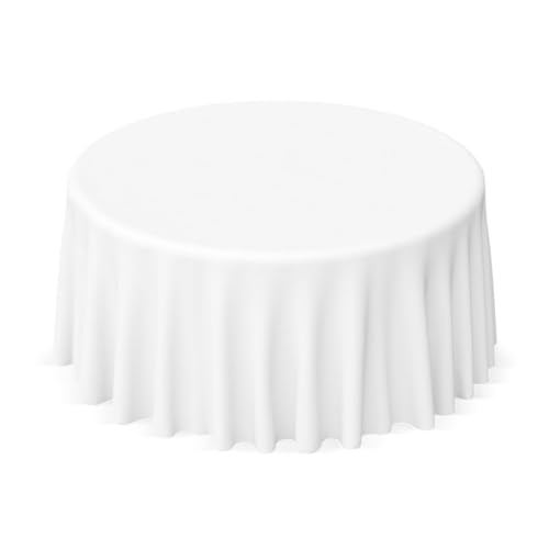 Runde Tischdecke 50% Polyester 50% Baumwolle (Weiß, 210 cm) von Gastro Uzal